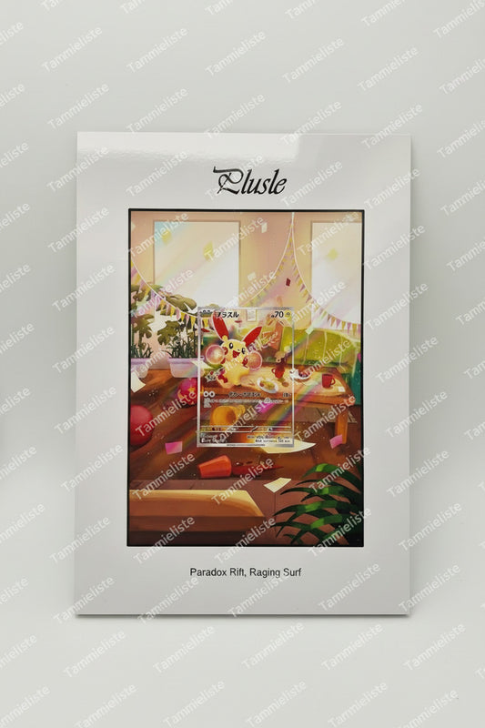 Plusle - Pokemon Karten Hintergrung, Erweiterte Full Art für Sammler
