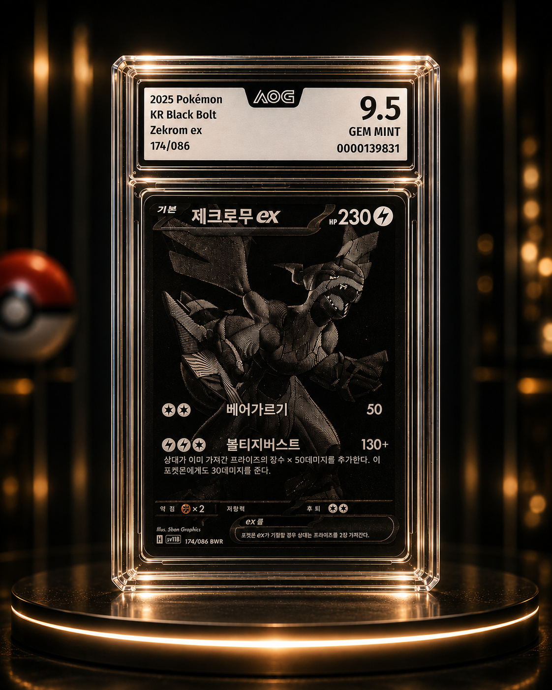 Zekrom ex BWR MINT (Korean Black Bolt)
