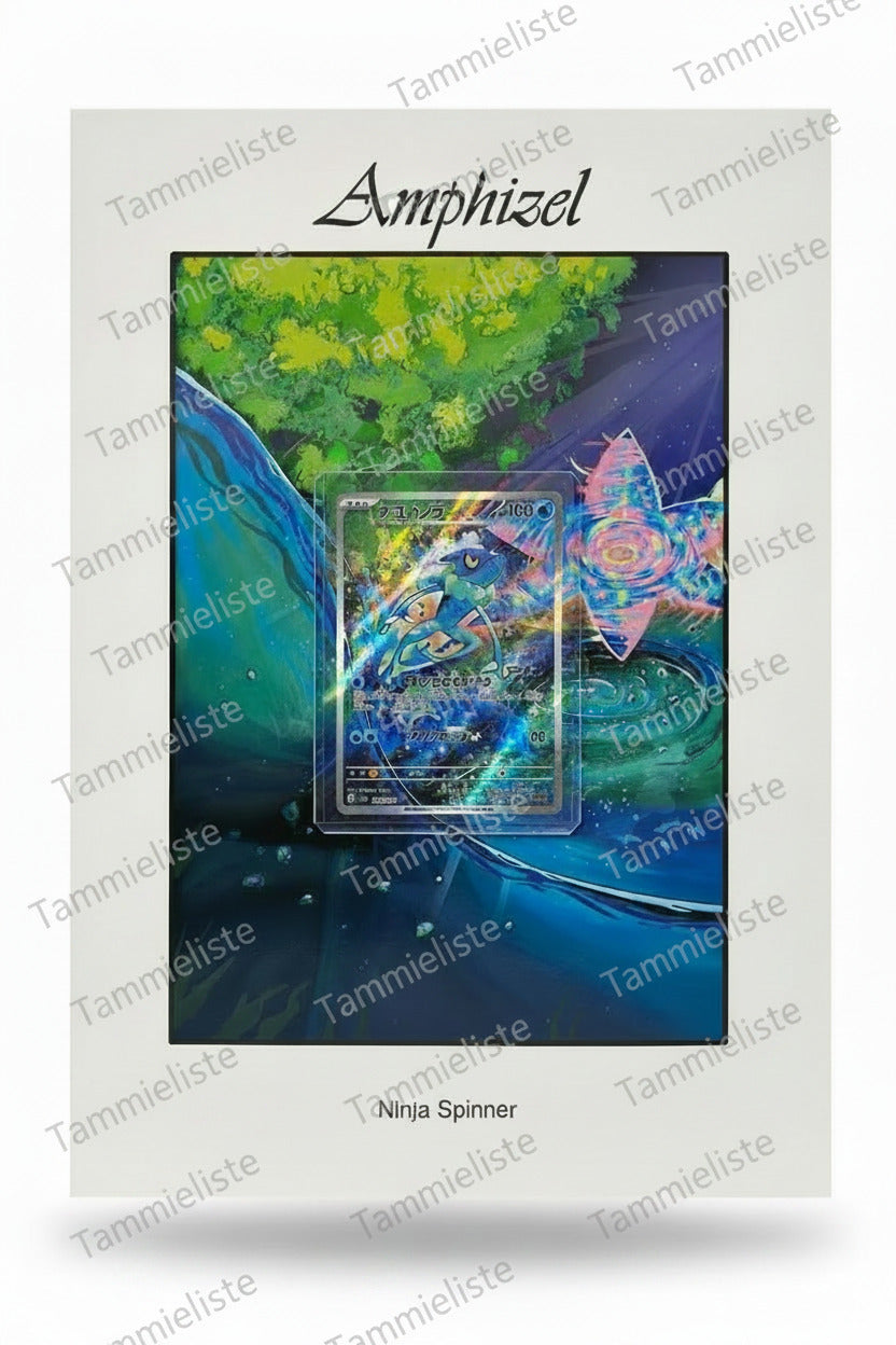 Amphizel - Pokemon Karten Hintergrung, Erweiterte Full Art für Sammler