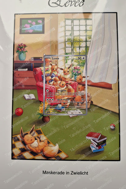 Eevee - Pokemon Karten Hintergrung, Erweiterte Full Art für Sammler