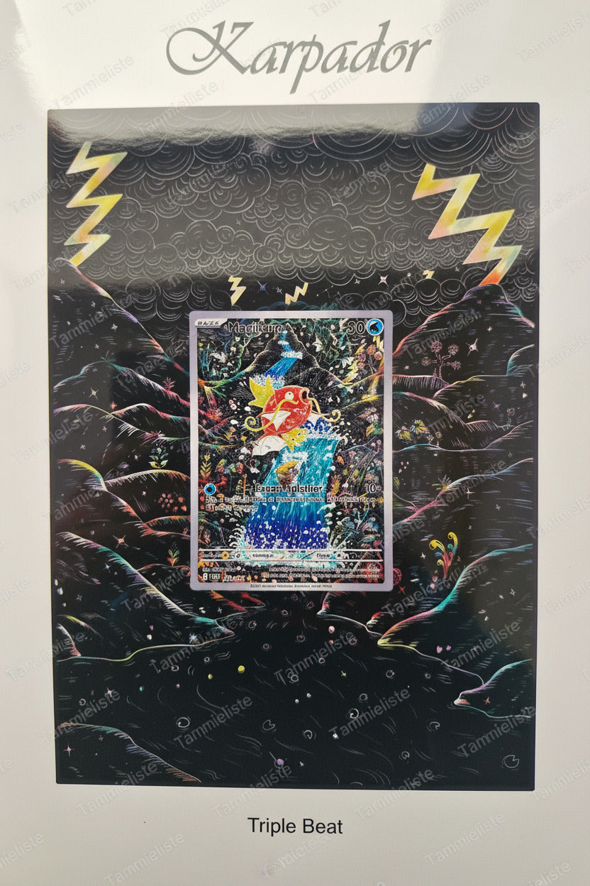 Karpador - Pokemon Karten Hintergrung, Erweiterte Full Art für Sammler
