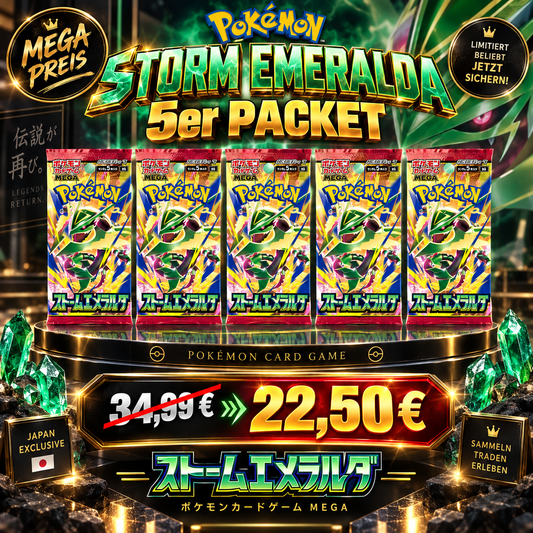 5er Packet Pokemon Storm Emeralda (M6) Booster