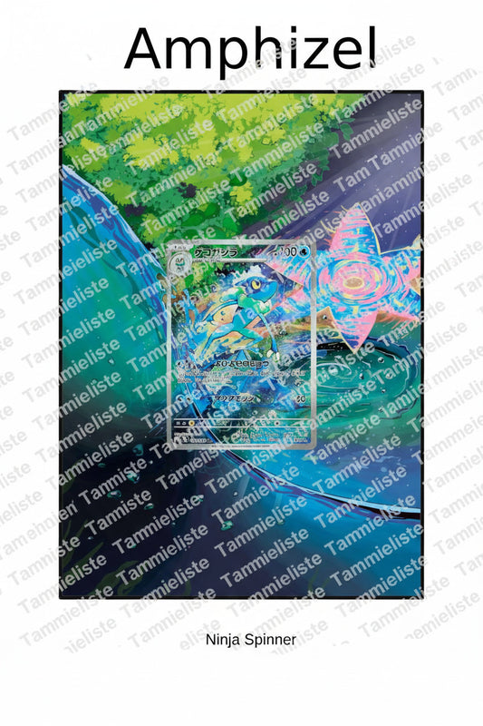 Amphizel - Pokemon Karten Hintergrung, Erweiterte Full Art für Sammler