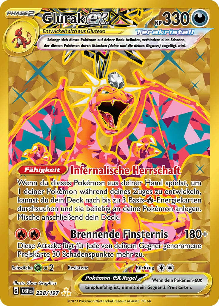 Pokémon Obsidian Flammen Booster Pack - Deutsch