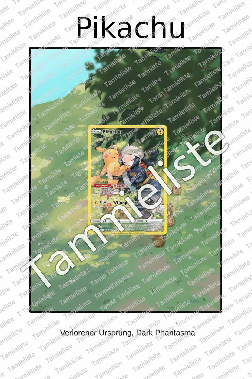 Pikachu - Pokemon Karten Hintergrung, Erweiterte Full Art für Sammler