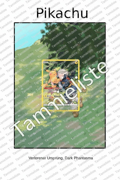 Pikachu - Pokemon Karten Hintergrung, Erweiterte Full Art für Sammler