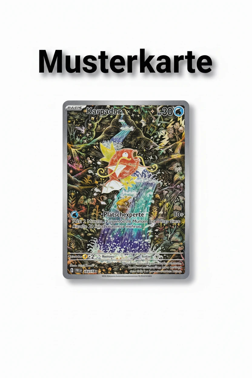 Karpador - Pokemon Karten Hintergrung, Erweiterte Full Art für Sammler